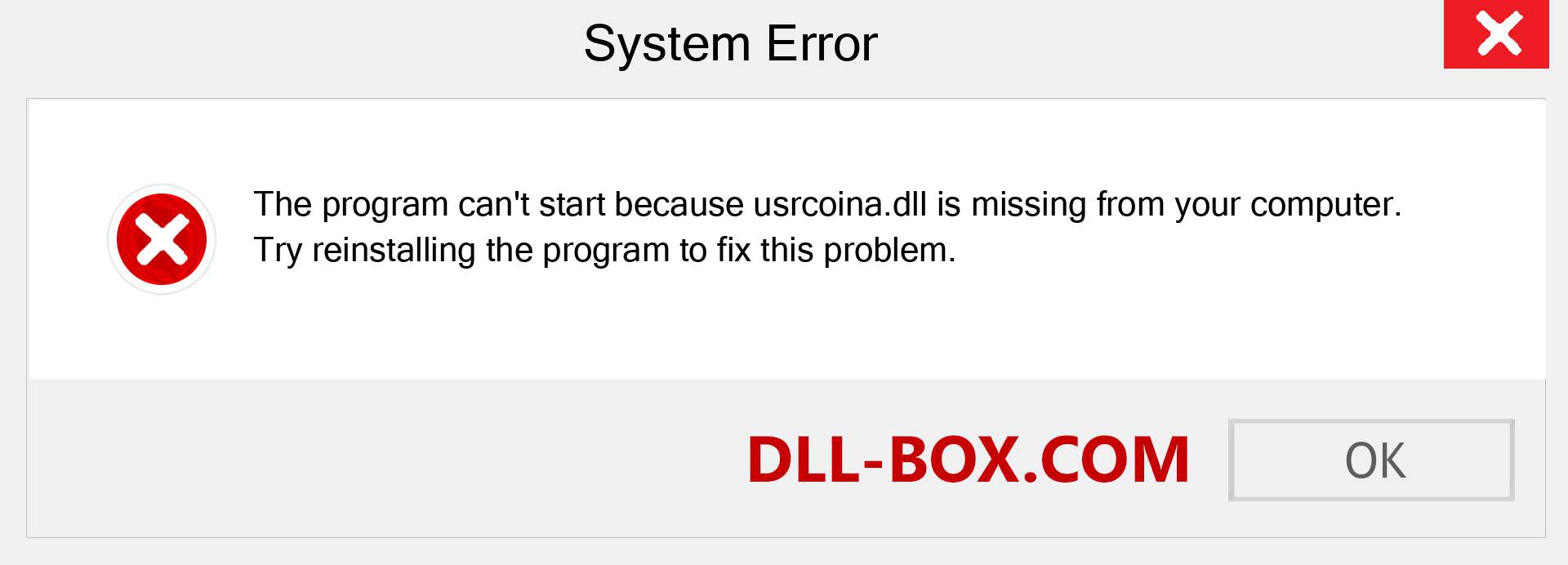  usrcoina.dll file is missing?. Download for Windows 7, 8, 10 - Fix  usrcoina dll Missing Error on Windows, photos, images